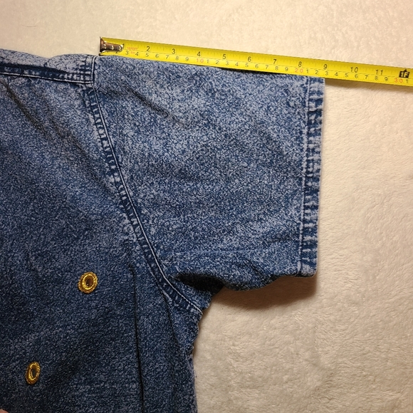 Club Z Denim Womens 18-20 Distressed Retro Denim Button Up - Picture 12 of 13